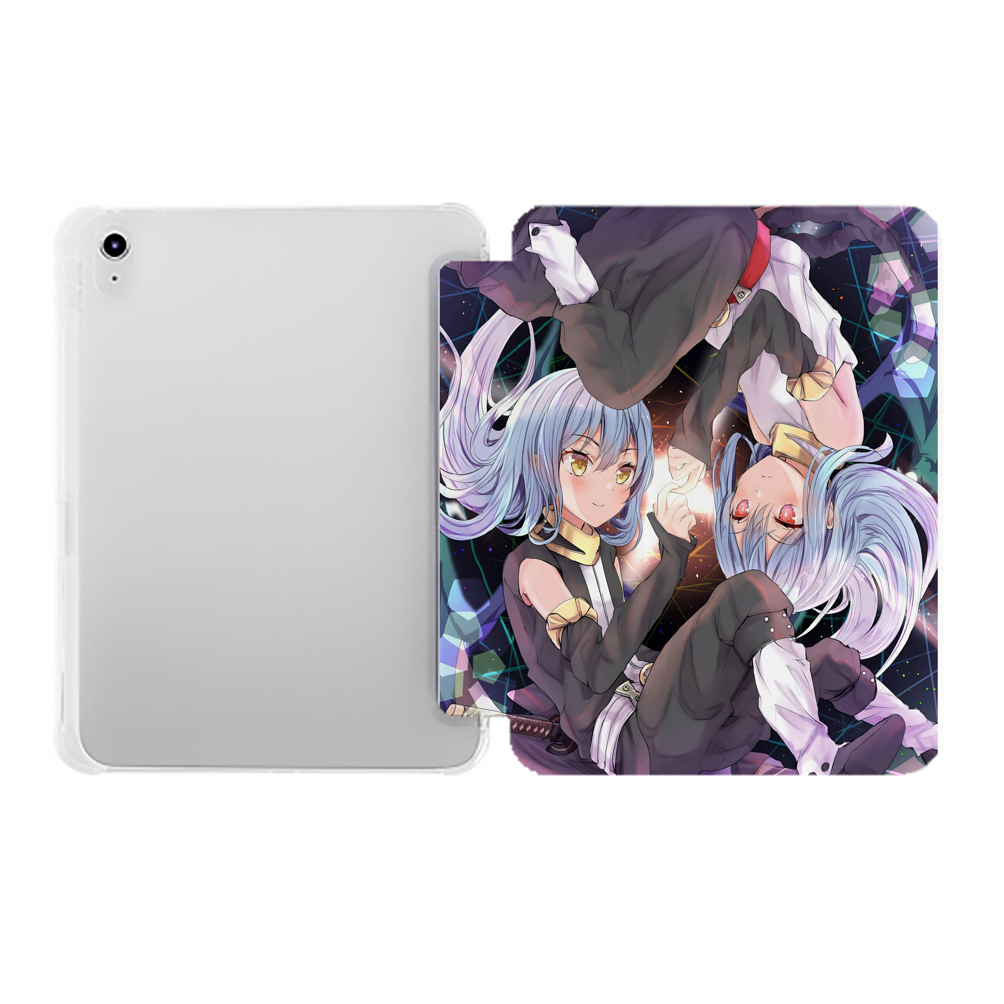 （画像用） 転スラ Regarding Reincarnated to Slime IPad ケース ペン収納付き 三つ折りスタンド PUレザー×シリコン 対応機種9.5/10.5/10.9インチ